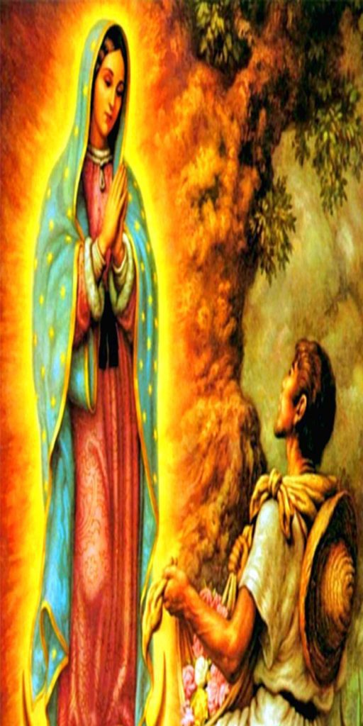 virgen de Guadalupe en una aparición