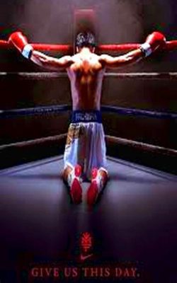 Boxeador rezando 