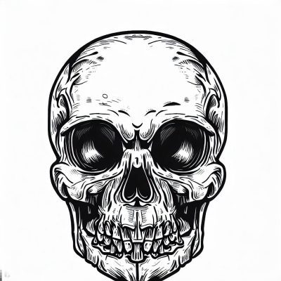 a skull for coloring