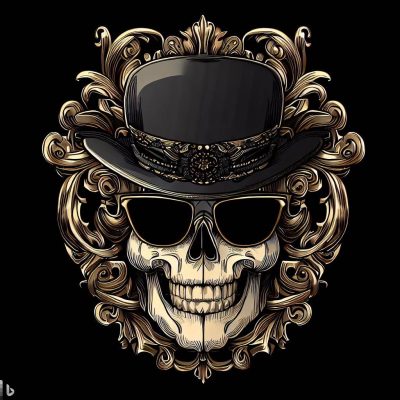 A skull with style and elegance
