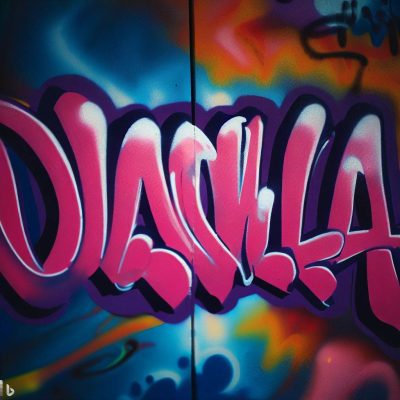 El nombre Daniela en grafiti
