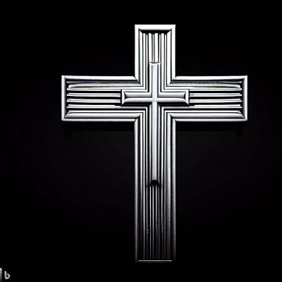 Cruz Latina: Una cruz con un travesaño horizontal más largo que el vertical, una representación clásica del símbolo cristiano.