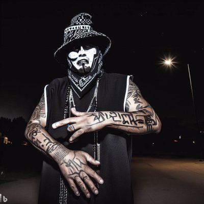 A cholo with tattoos and outfits that reflect his street lifestyle